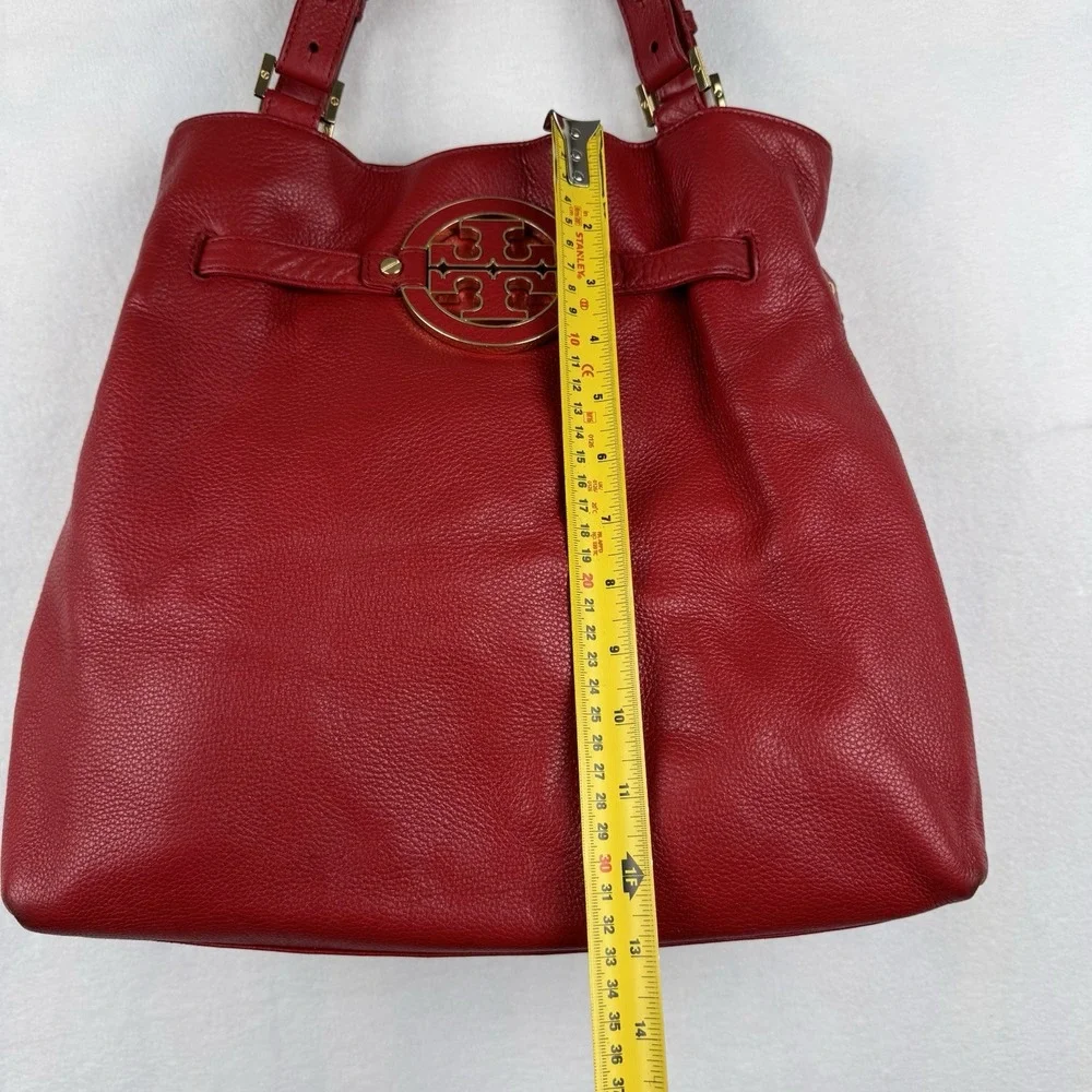 Tory Burch Red Leather Shoulder Bag Tote‎